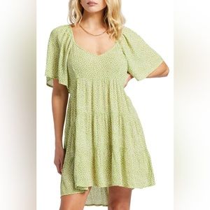 Billabong Take a Chance Floral Minidress green